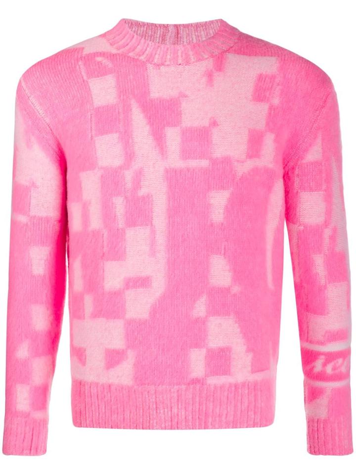 Iceberg Geometric Knit Jumper - Pink