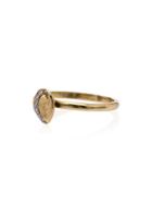 Natasha Collis Yellow Gold Medium Nugget White Diamond Stacking Ring -