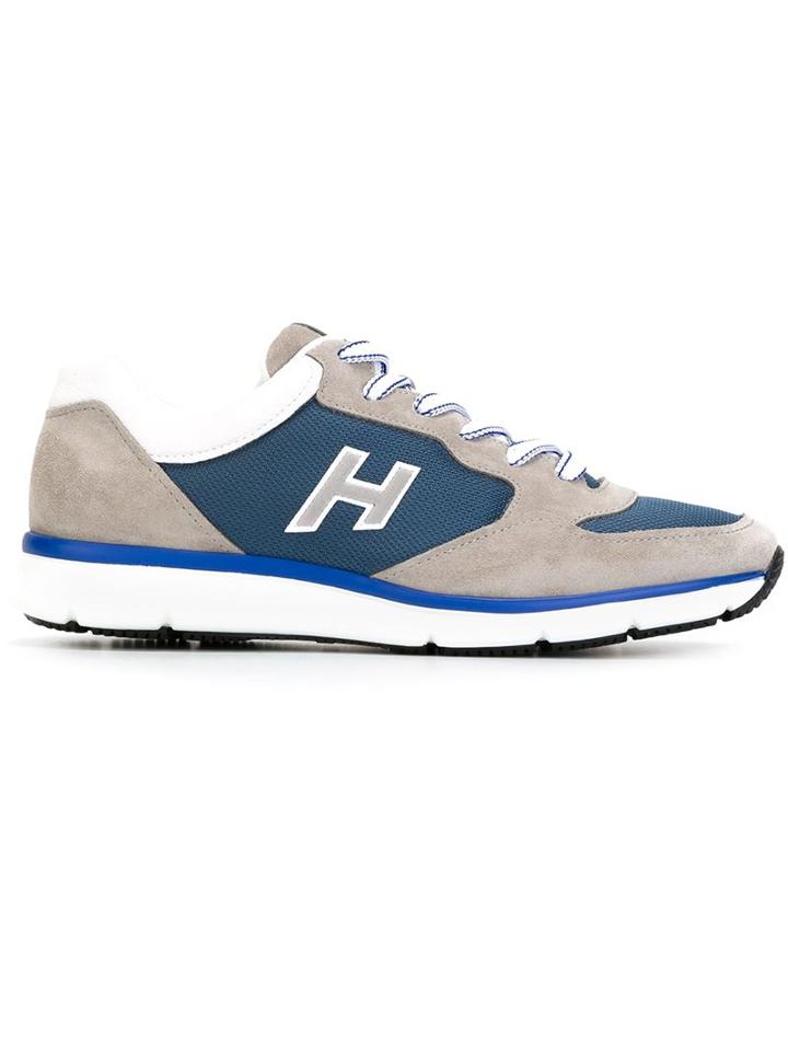 Hogan Lace-up Sneakers, Men's, Size: 9, Blue, Suede/leather/nylon/rubber