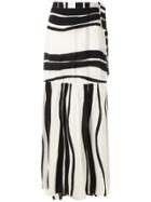 Brigitte Striped Maxi Skirt - Multicolour