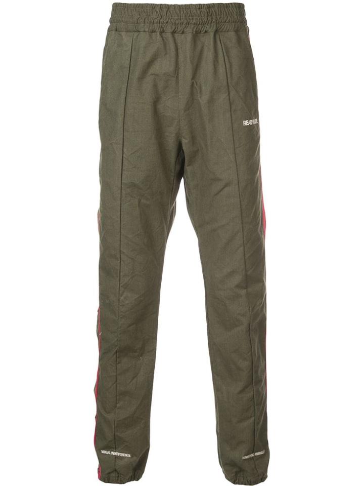 Readymade Side Stripe Track Pants - Green