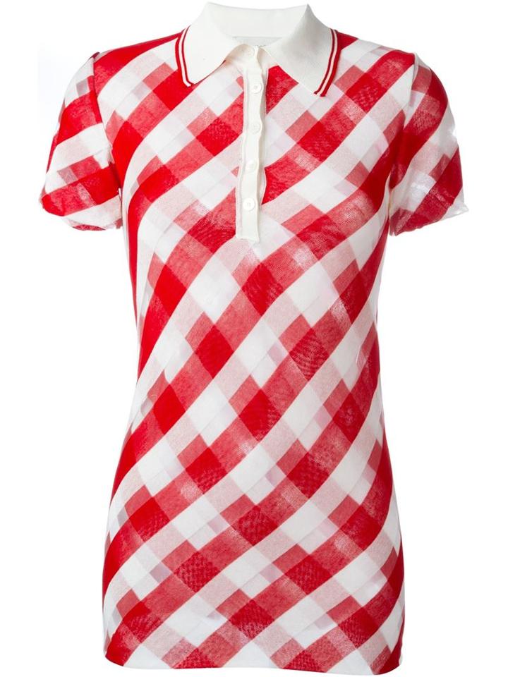 Stella Mccartney Transparent Checks Polo Shirt