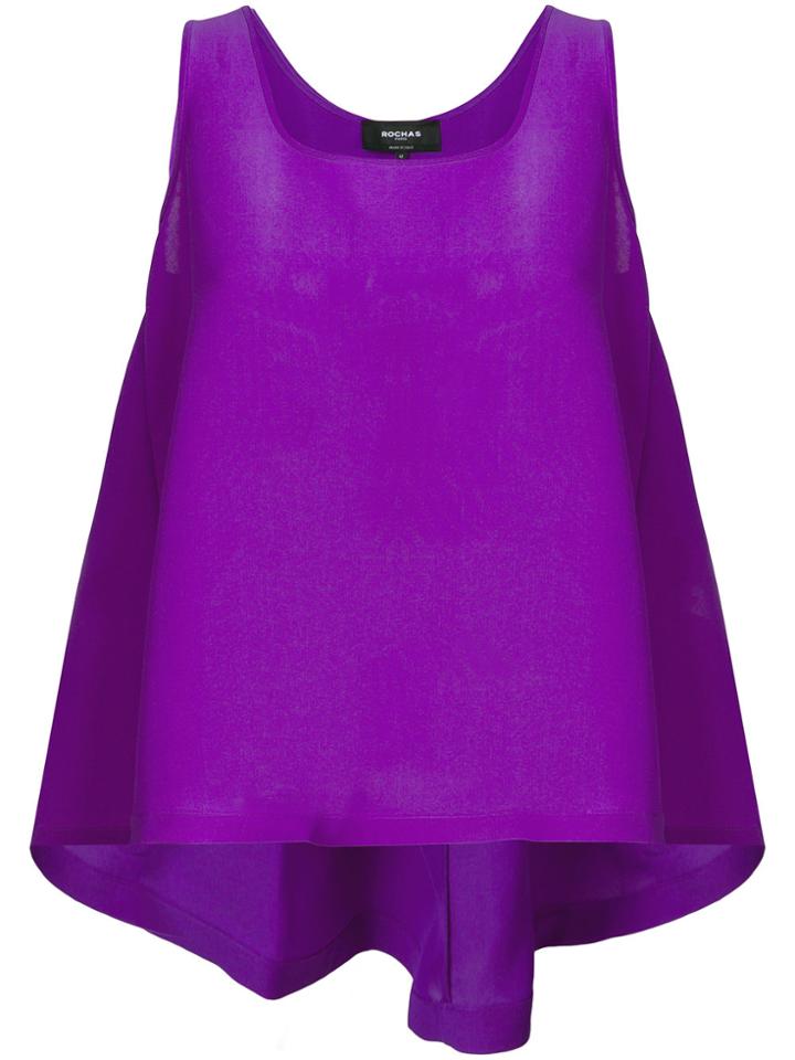 Rochas Flared Cami - Pink & Purple