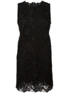 Dolce & Gabbana Macrame Lace Dress, Women's, Size: 44, Black, Viscose/polyamide/cotton/polyamide