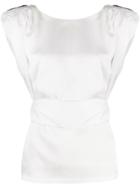 Nineminutes Satin Sleeveless Blouse - White