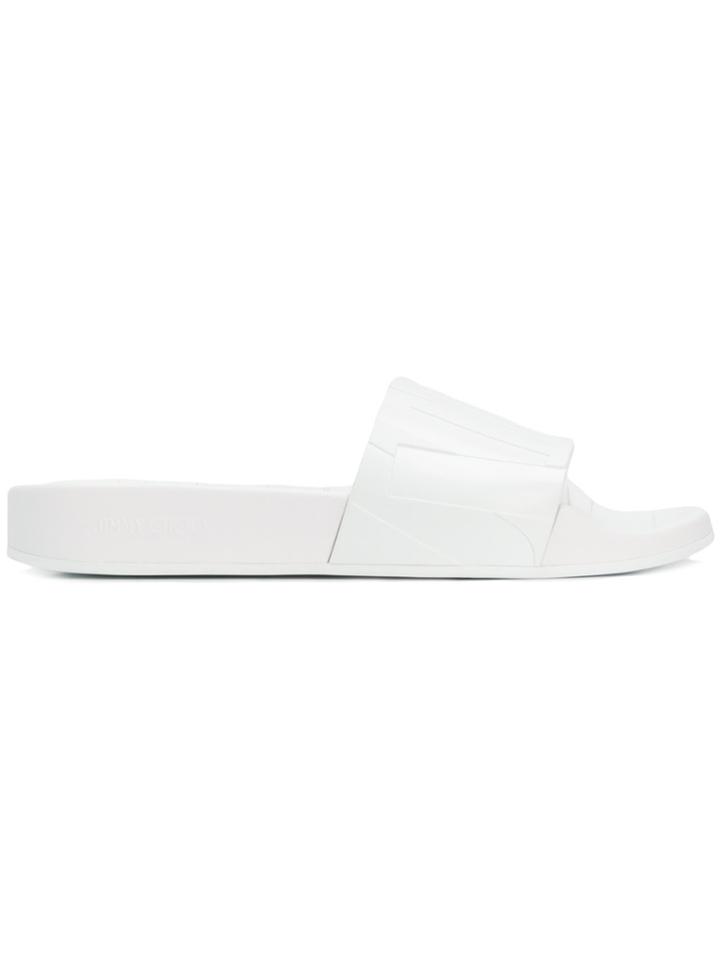 Jimmy Choo Rey Pool Slides - White