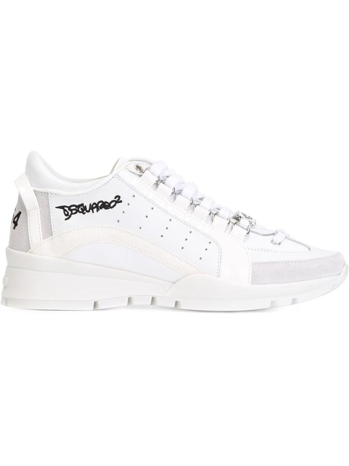 Dsquared2 551 Sneakers, Women's, Size: 35.5, White, Leather/rubber