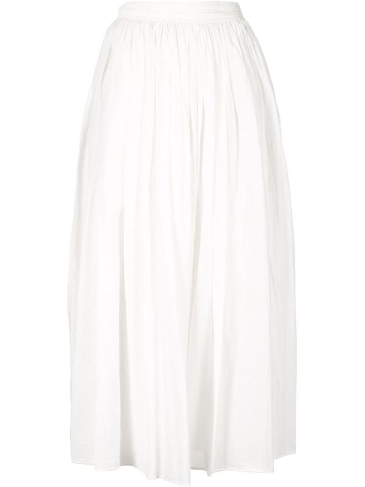 Arts & Science Pleated Midi Skirt, Women's, Size: 1, White, Cotton