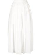 Arts & Science Pleated Midi Skirt, Women's, Size: 1, White, Cotton