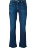 Frame Denim Cropped Bootcut Jeans, Women's, Size: 25, Blue, Cotton/polyester/tencel/spandex/elastane
