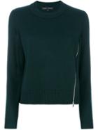 Proenza Schouler - Long-sleeved Zip Sweater - Women - Silk/cashmere/wool - S, Green, Silk/cashmere/wool