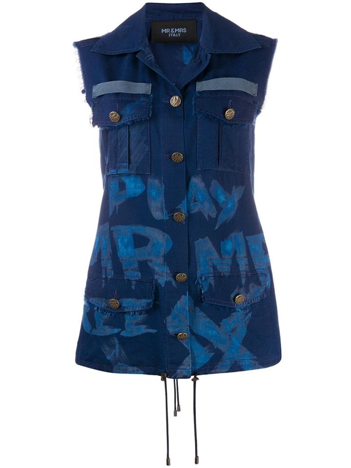 Mr & Mrs Italy Sleeveless Jacket - Blue