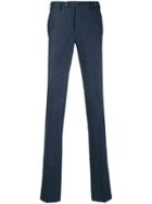 Pt01 Checked Slim-fit Trousers - Blue