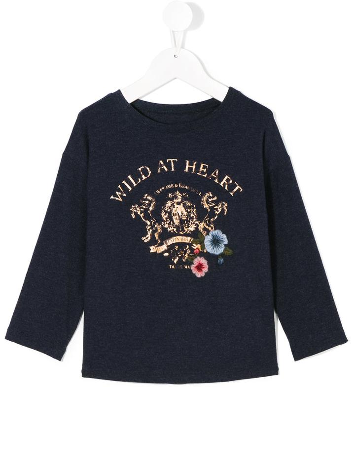 Lapin House - Wild At Heart Print T-shirt - Kids - Polyester/viscose - 8 Yrs, Blue