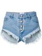 Forte Dei Marmi Couture Frayed Denim Shorts - Blue