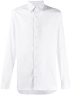 Canali Long Sleeved Striped Shirt - White