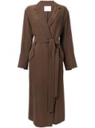 Rito Belted Single Breasted Coat, Women's, Size: 38, Brown, Rayon