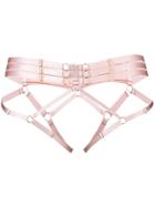 Bordelle Bondage Harness Suspenders - Pink