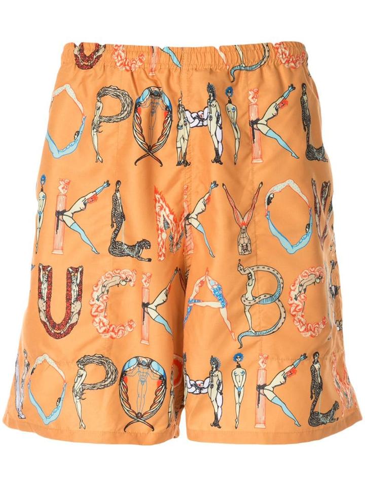 Supreme Alphabet Water Shorts - Orange