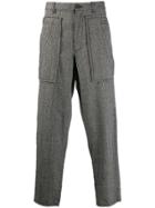 Comme Des Garçons Shirt Checked Wool Trousers - Black
