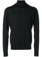 John Smedley Fitted Turtle-neck Sweater - Black