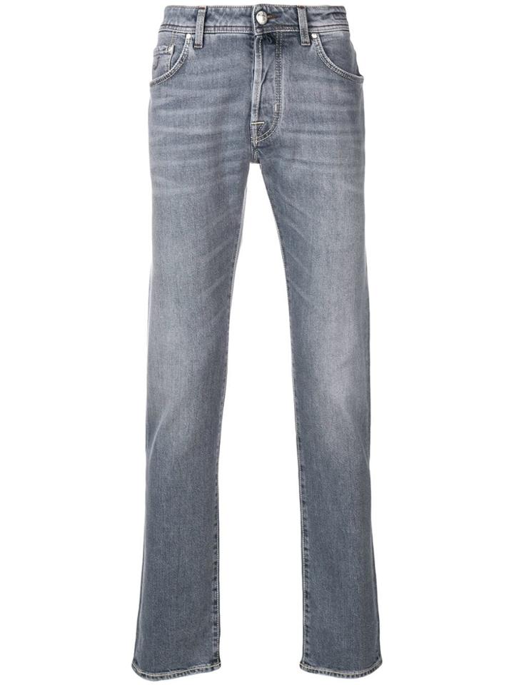 Jacob Cohen Faded Straight Leg Jeans - Grey