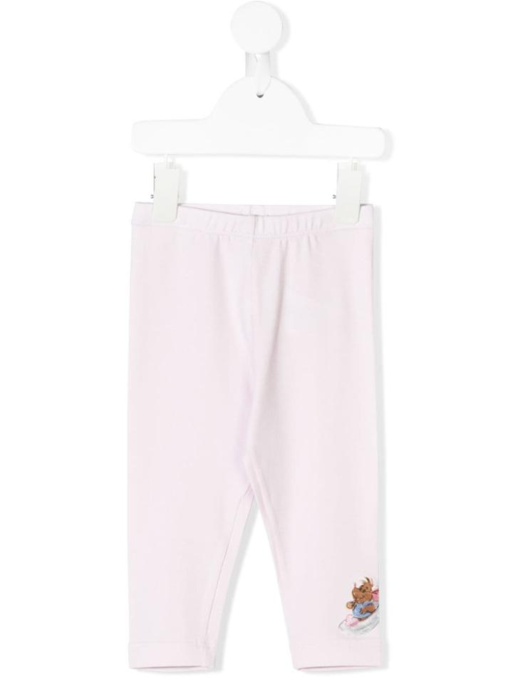 Monnalisa Gus Embroidered Leggings - Pink