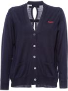 Miu Miu Back Bow Detail Cardigan - Blue
