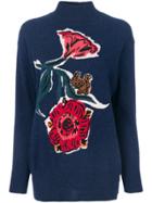 Paul Smith Flower And Squirrel Detail Sweater - Blue