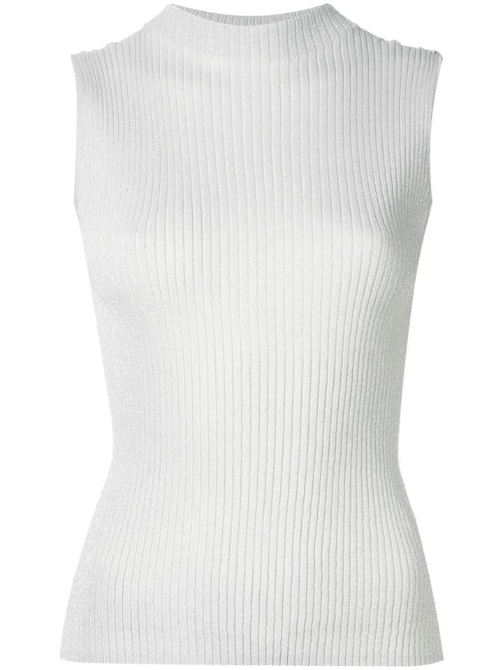 Ballsey High Neck Sleeveless Top - Grey