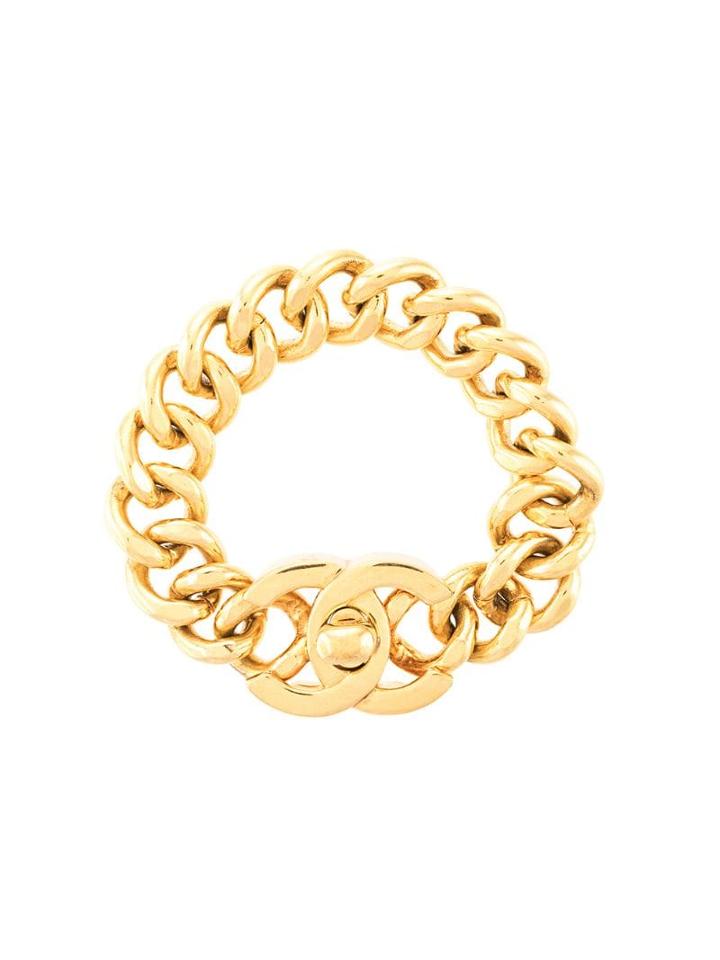 Chanel Pre-owned 1995 Cc Turn-lock Bracelet - Gold