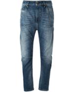 Diesel High Rise Cropped Jeans, Women's, Size: 28/30, Blue, Cotton