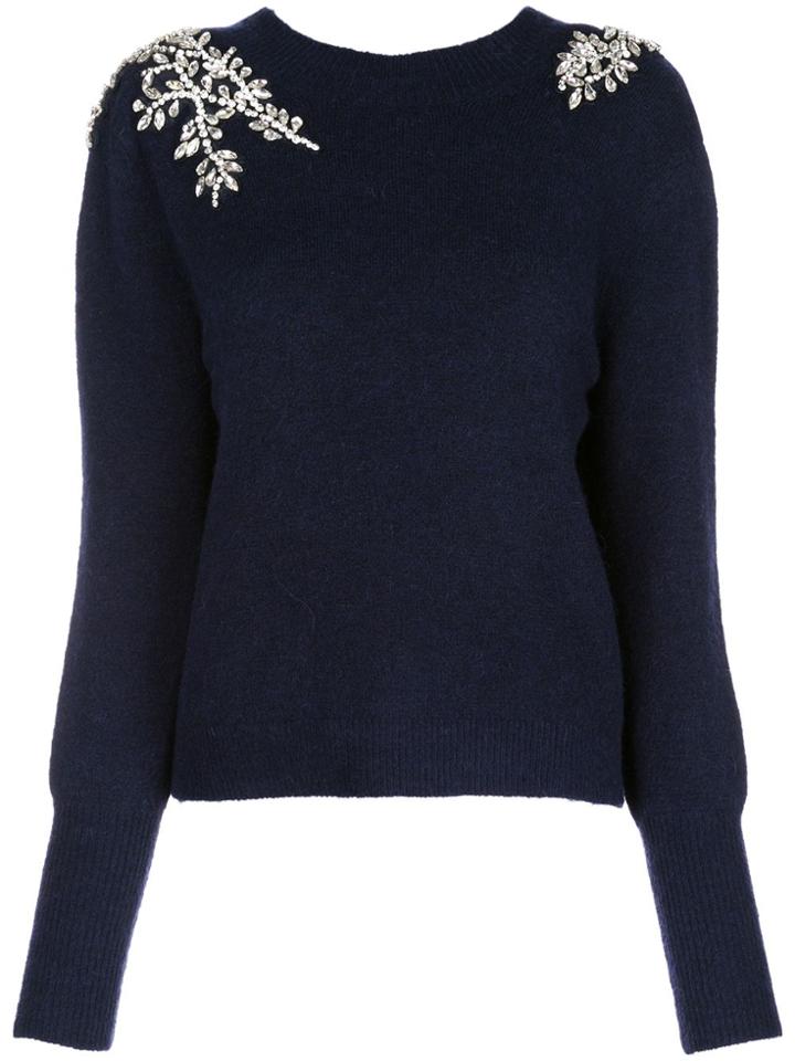 Veronica Beard Valerie Crystal-embellished Jumper - Blue