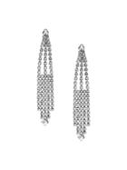 Cascading Clip-on Earrings, Women's, Metallic, Saint Laurent