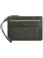 Anthony Vaccarello Pochette Clutch, Women's, Green, Calf Leather