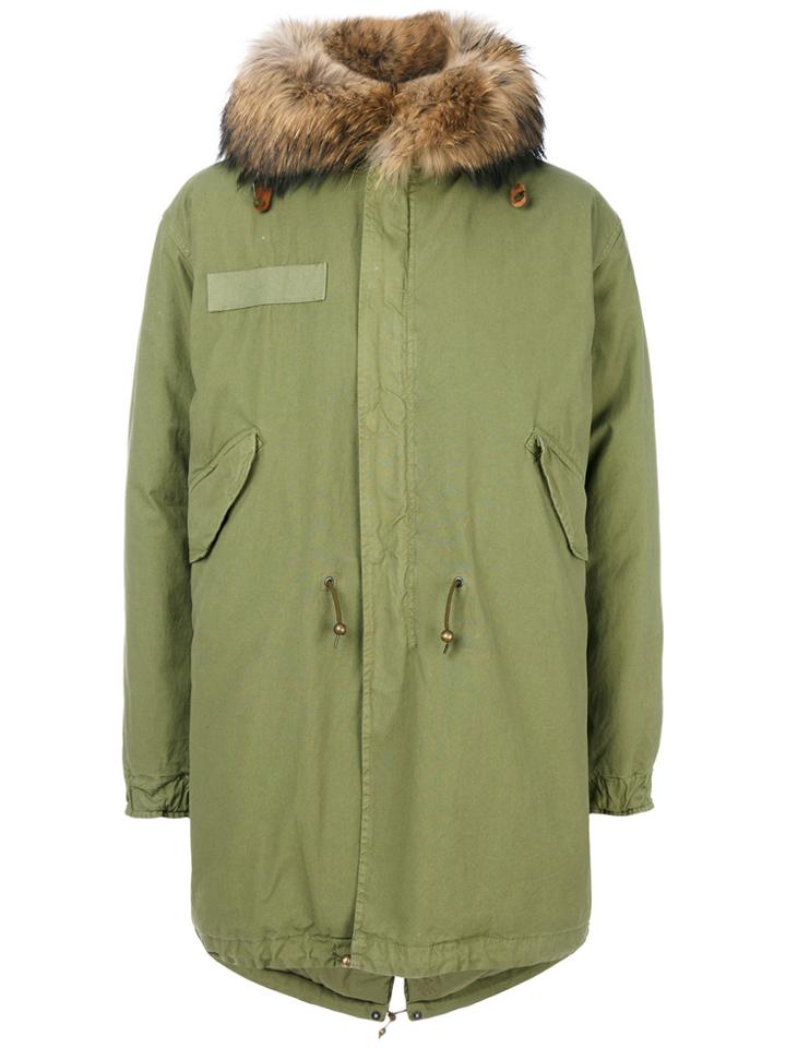 Mr & Mrs Italy Trimmed Hood Mid Parka - Grey