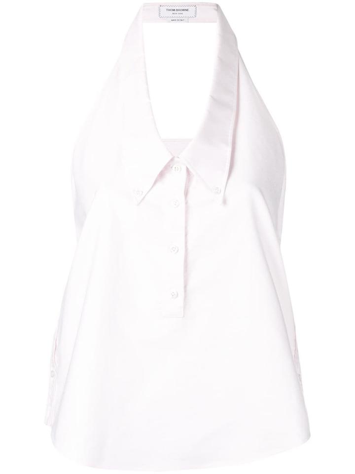Thom Browne Drop Collar Oxford Halter Shirt - Pink