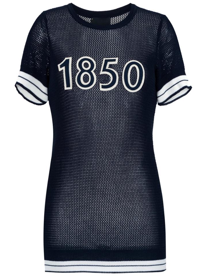 Andrea Bogosian Appliqué Mesh T-shirt - Blue