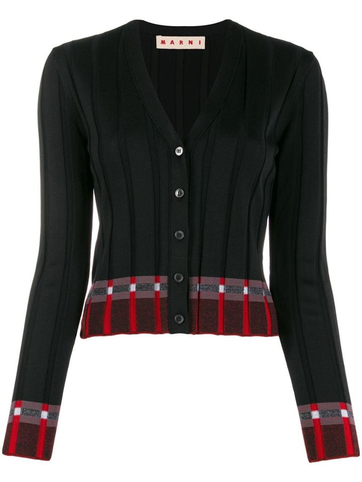 Marni Stripe Trim Jumper - Black