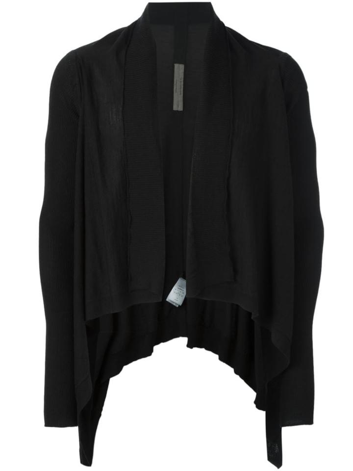 Rick Owens Wrap-style Cardigan, Men's, Size: Small, Black, Virgin Wool