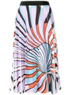 Emilio Pucci Printed Pleated Skirt - Purple