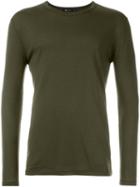 T By Alexander Wang Longsleeved T-shirt, Men's, Size: S, Green, Cotton