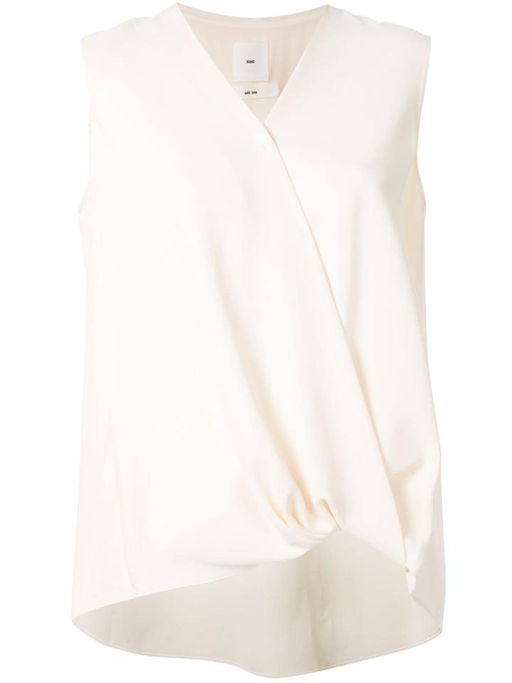 Kuho Wrap V-neck Blouse - White