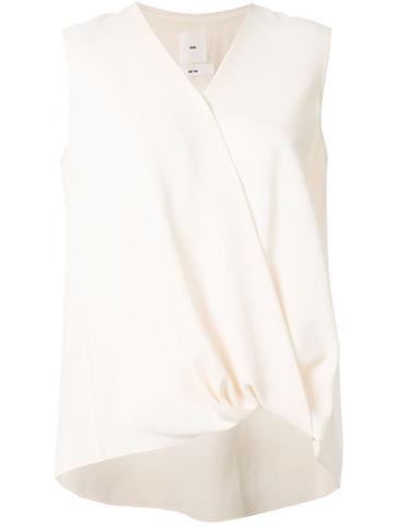 Kuho Wrap V-neck Blouse - White