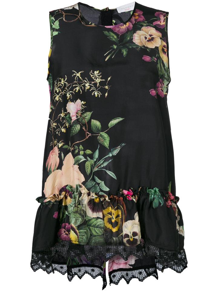 P.a.r.o.s.h. Floral Print Top - Black