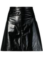 Arma Patent A-line Skirt - Black