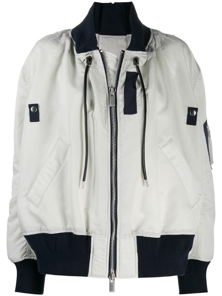 Sacai Ma1 Melton Jacket - White