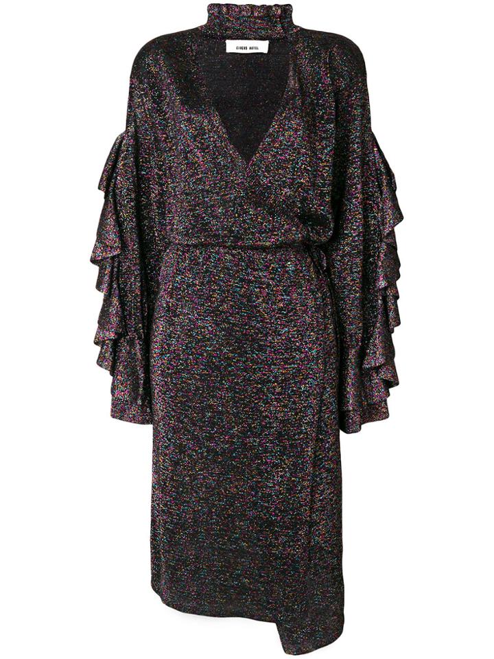 Circus Hotel Glitter Wrap Dress - Multicolour