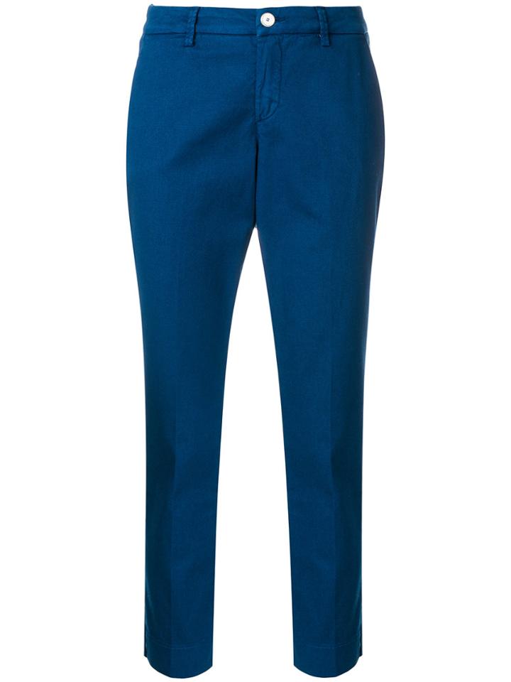 Re-hash Cropped Tailored Trousers - Blue