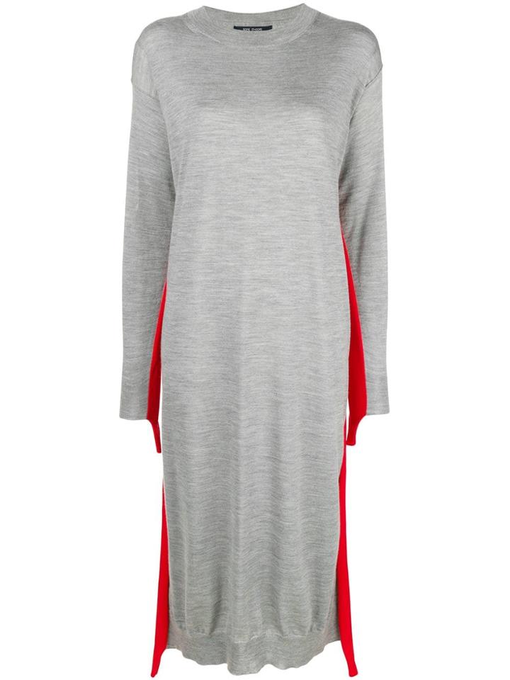 Sofie D'hoore Stripe Detail Sweater Dress - Grey